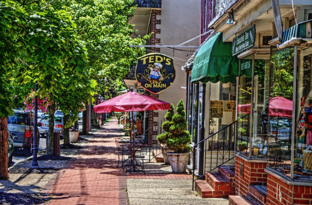 Street Cafe, Medford, New Jersey jigsaw puzzle in Street View puzzles on TheJigsawPuzzles.com